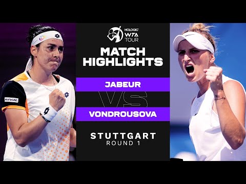 Ons Jabeur vs. Marketa Vondrousova | 2022 Stuttgart Round 1 | WTA Match Highlights