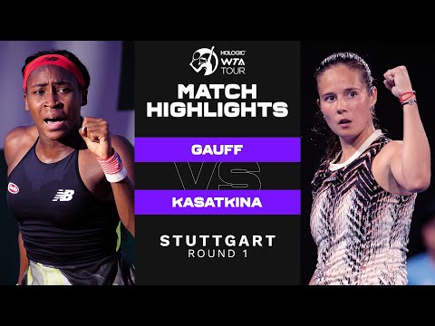 Coco Gauff vs. Daria Kasatkina | 2022 Stuttgart Round 1 | WTA Match Highlights