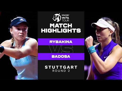 Elena Rybakina vs. Paula Badosa | 2022 Stuttgart Round 2 | WTA Match Highlights