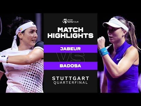 Ons Jabeur vs. Paula Badosa | 2022 Stuttgart Quarterfinal | WTA Match Highlights