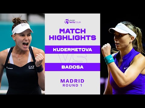 Veronika Kudermetova vs. Paula Badosa | 2022 Madrid Round 1 | WTA Match Highlights