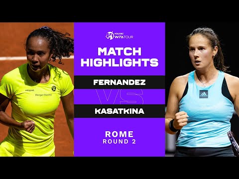 Leylah Fernandez vs. Daria Kasatkina | 2022 Rome Round 2 | WTA Match Highlights