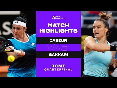 Ons Jabeur vs. Maria Sakkari | 2022 Rome Quarterfinal | WTA Match Highlights