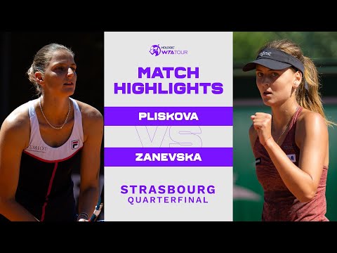 Karolina Pliskova vs. Maryna Zanevska | 2022 Strasbourg Quarterfinal | WTA Match Highlights