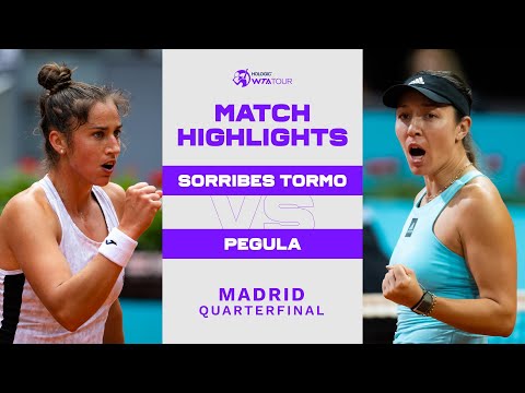 Sara Sorribes Tormo vs. Jessica Pegula | 2022 Madrid Quarterfinal | WTA Match Highlights