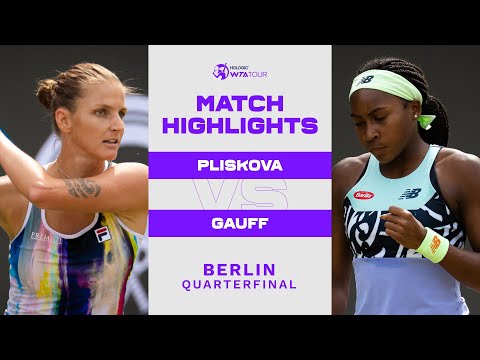 Karolina Pliskova vs. Coco Gauff | 2022 Berlin Quarterfinal | WTA Match Highlights