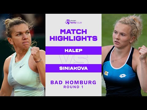 Simona Halep vs. Katerina Siniakova | 2022 Bad Homburg Round 1 | WTA Match Highlights