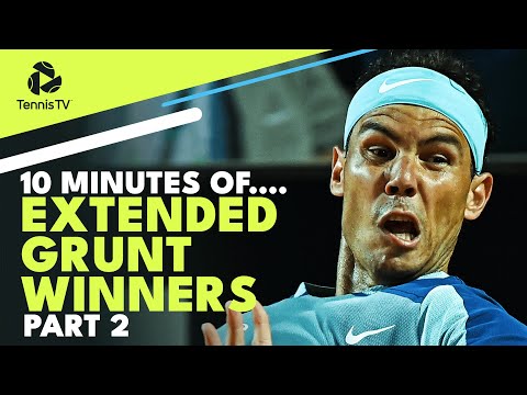 10 MINUTES OF: Extended Grunt ATP Tennis Winners! Part 2 🔊