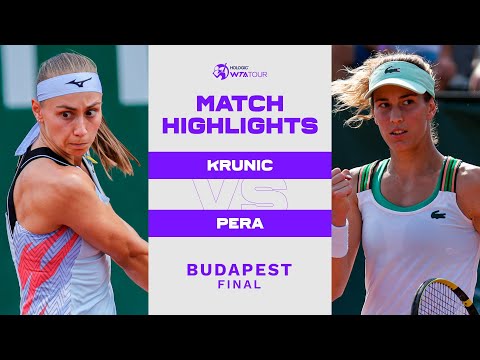 Aleksandra Krunic vs. Bernarda Pera | Budapest Final | WTA Match Highlights