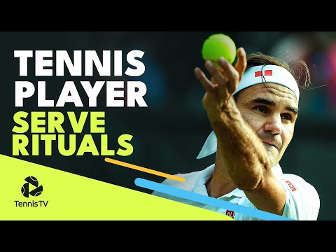 Tennis Players' Unique Serve Rituals 👀