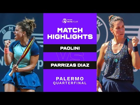 Jasmine Paolini vs. Nuria Parrizas Diaz | 2022 Palermo Quarterfinal | WTA Match Highlights