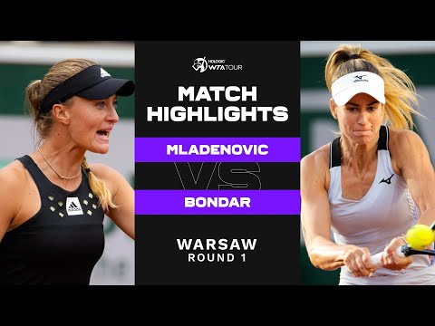 Kristina Mladenovic vs. Anna Bondar | 2022 Warsaw Round 1 | WTA Match Highlights