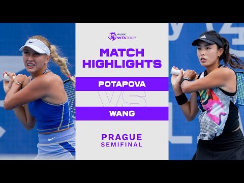 Anastasia Potapova vs. Wang Qiang | 2022 Prague Semifinal | WTA Match Highlights