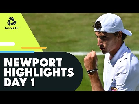 Sock Opens against Albot; Humbert, Johnson Feature | Newport 2022 Day 1 Highlights