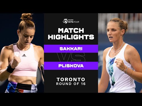 Maria Sakkari vs. Karolina Pliskova | 2022 Toronto Round of 16 | WTA Match Highlights