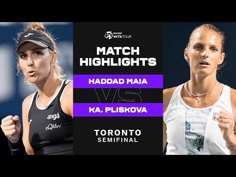 Beatriz Haddad Maia vs. Karolina Pliskova | 2022 Toronto Semifinal | WTA Match Highlights