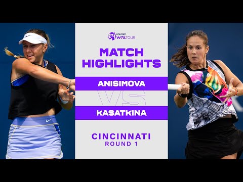 Amanda Anisimova vs. Daria Kasatkina | 2022 Cincinnati Round 1 | WTA Match Highlights