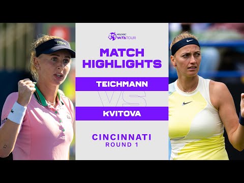 Jil Teichmann vs. Petra Kvitova | 2022 Cincinnati Round 1 | WTA Match Highlights