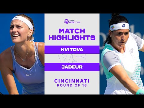 Petra Kvitova vs. Ons Jabeur | 2022 Cincinnati Round of 16 | WTA Match Highlights