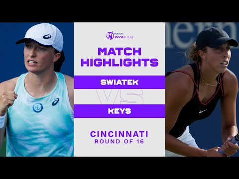 Iga Swiatek vs. Madison Keys | 2022 Cincinnati Round of 16 | WTA Match Highlights