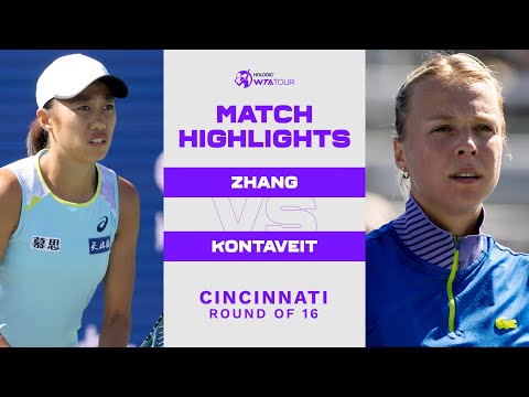 Shuai Zhang vs. Anett Kontaveit | 2022 Cincinnati Round of 16 | WTA Match Highlights