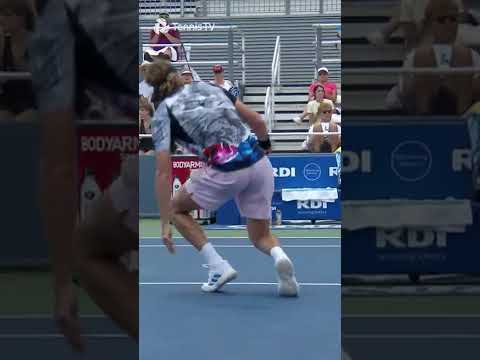 Amazing Stefanos Tsitsipas Diving Volley!