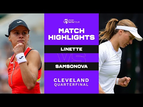 Magda Linette vs. Liudmila Samsonova | 2022 Cleveland Quarterfinals | WTA Match Highlights