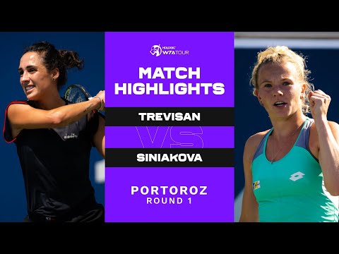 Martina Trevisan vs. Katerina Siniakova | 2022 Portoroz Round 1 | WTA Match Highlights