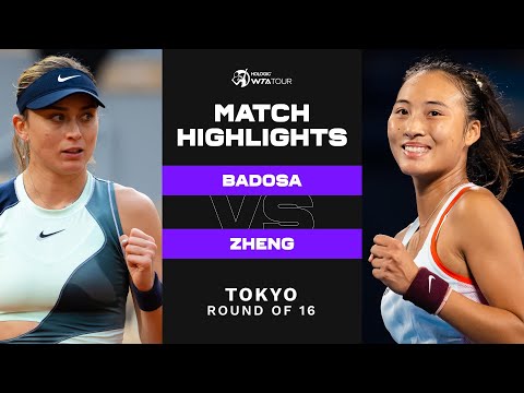 Paula Badosa vs. Qinwen Zheng | 2022 Tokyo Round of 16 | WTA Match Highlights