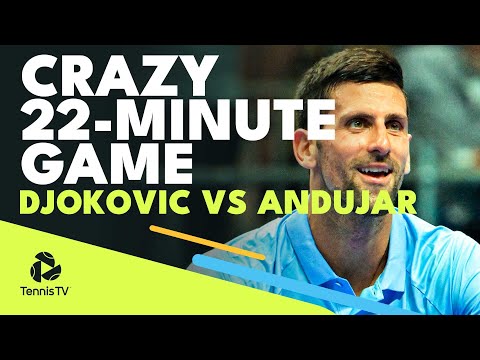 Novak Djokovic vs Pablo Andujar CRAZY 22-Minute Game!