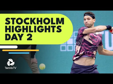 Dimitrov Battles Lehecka; Paul, De Minaur & More In Action | Stockholm 2022 Highlights Day 2