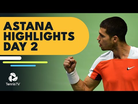 Alcaraz Faces Goffin; Medvedev, Tsitsipas & More Feature | Astana 2022 Highlights Day 2