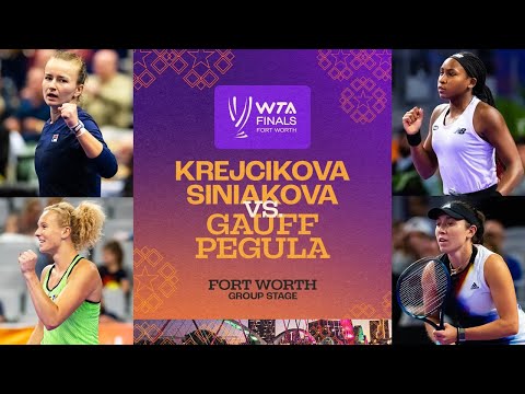 Krejcikova/Siniakova vs. Gauff/Pegula | 2022 WTA Finals Group Stage | Match Highlights