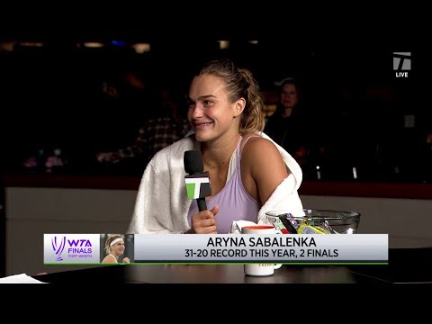 Aryna Sabalenka: 2022 WTA Finals Round Robin Win Interview