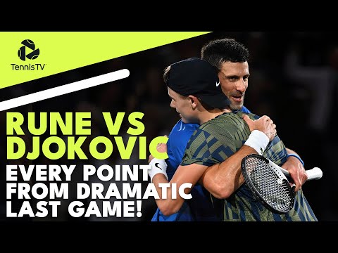 Holger Rune vs Novak Djokovic EVERY POINT From Dramatic Last Game | Paris Final 2022