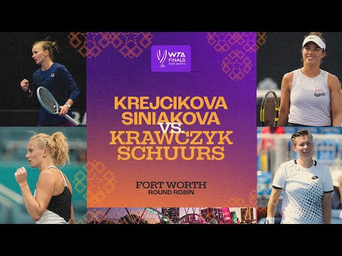 Krejcikova/Siniakova vs. Krawczyk/Schuurs | 2022 WTA Finals Group Stage | Match Highlights