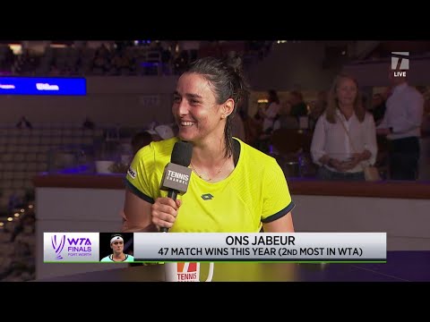 Ons Jabeur: 2022 WTA Finals Round Robin Win Interview