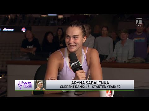 Aryna Sabalenka: 2022 WTA Finals Second Round Robin Win Interview