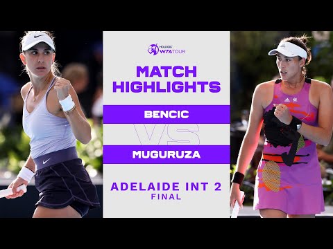 Belinda Bencic vs Garbiñe Muguruza | 2023 Adelaide International 2 | WTA Match Highlights