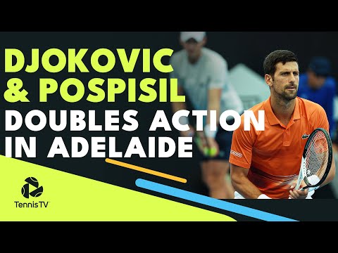 Novak Djokovic & Vasek Pospisil In Doubles Action! | Adelaide 2023 Highlights