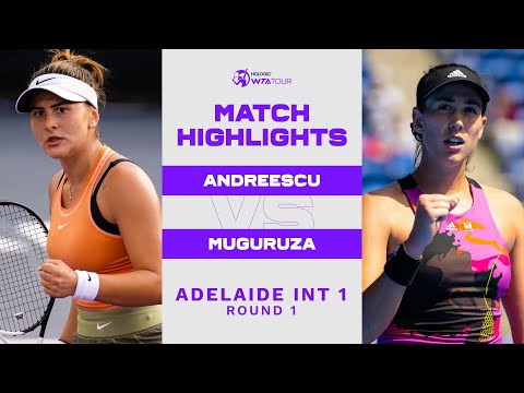 Bianca Andreescu vs. Garbiñe Muguruza | 2023 Adelaide International 1 | WTA Match Highlights