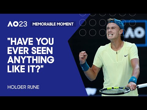 Holger Rune's Ridculous Match Point Save | Australian Open 2023