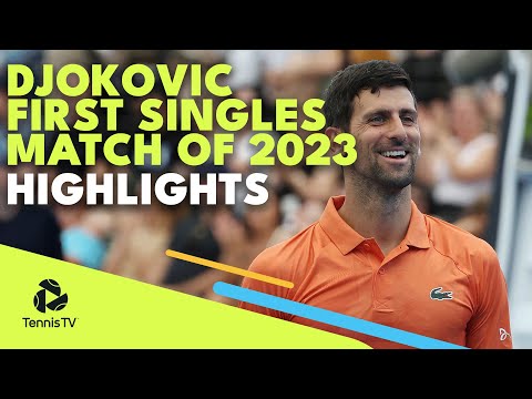 Novak Djokovic First Singles Match of 2023 vs Lestienne | Adelaide International 2023 Highlights