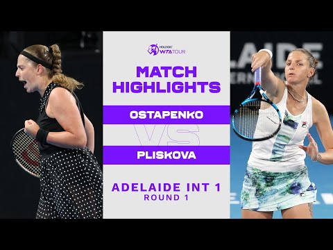 Jelena Ostapenko vs. Karolina Pliskova  | 2023 Adelaide International 1 | WTA Match Highlights