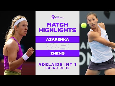 Victoria Azarenka vs. Zheng Qinwen | 2023 Adelaide International 1 | WTA Match Highlights