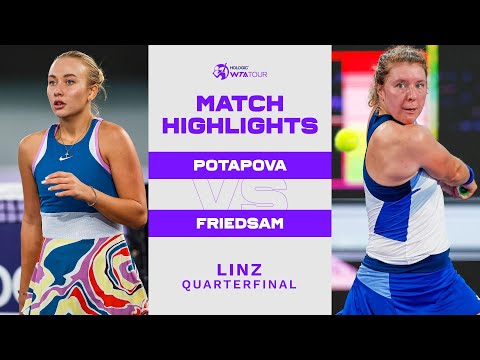 Anastasia Potapova vs. Anna-Lena Friedsam | 2023 Linz Quarterfinal | WTA Match Highlights