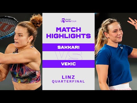 Maria Sakkari vs. Donna Vekic | 2023 Linz Quarterfinal | WTA Match Highlights