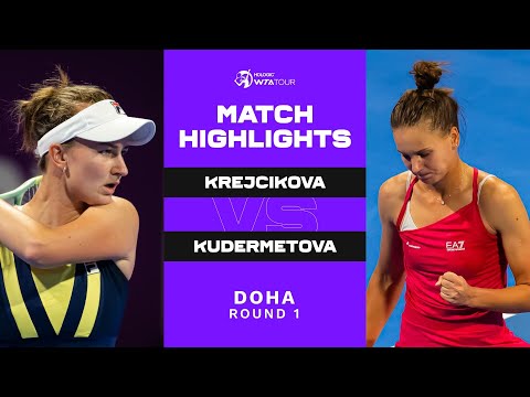 Barbora Krejcikova vs. Veronika Kudermetova | 2023 Doha Round 1 | WTA Match Highlights