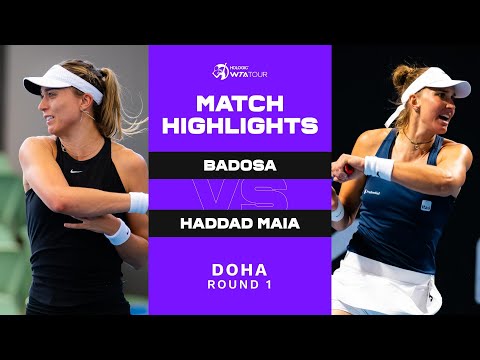 Paula Badosa vs. Beatriz Haddad Maia | 2023 Doha Round 1 | WTA Match Highlights