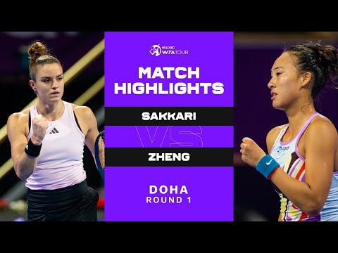 Maria Sakkari vs. Zheng Qinwen | 2023 Doha Round 1 | WTA Match Highlights